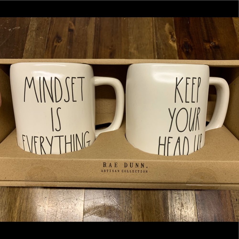 Rae Dunn Artisan Collection coffee mug pair